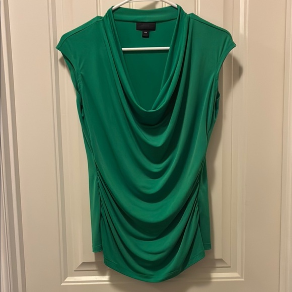 Worthington Tops - Worthington Green Cap Sleeve Draped Blouse